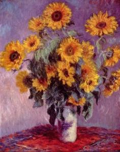 Cel41 Claude Monet Natura moarta cu floarea soarelui