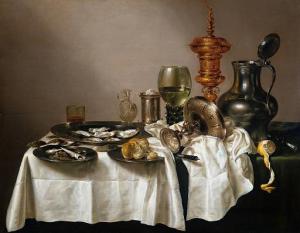 Willem Claesz. Heda Stilleben mit vergoldetem Kelch